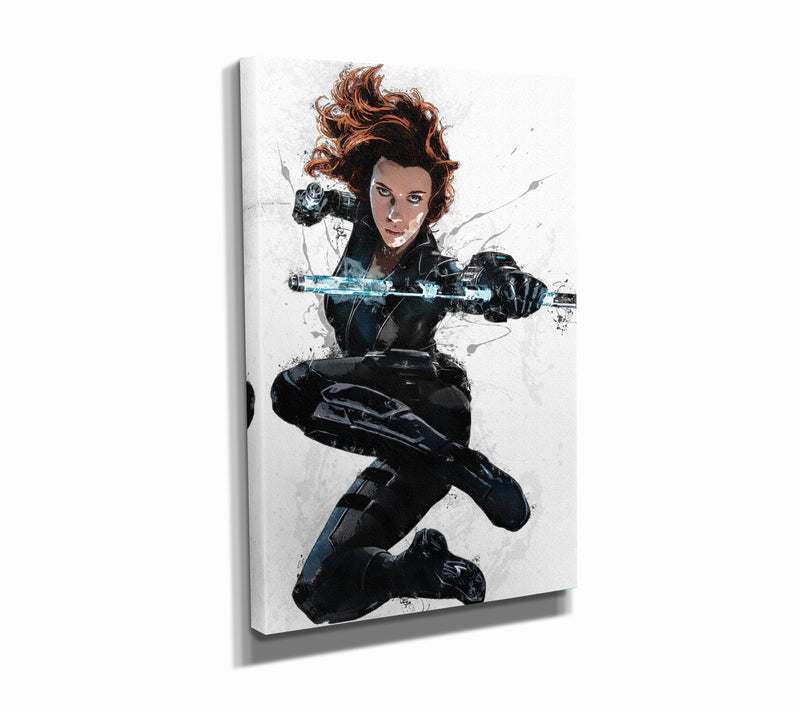 Black Widow Poster Marvel Superhero Comics Painting Hand Made Posters Canvas Print Kids Wall Art Man Cave Gift Home Decor