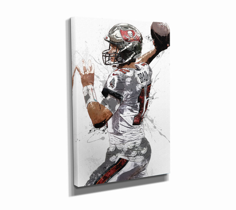 Tom Brady Canvas Poster Tampa Bay Buccaneers Football Hand Made Posters Canvas Print Kids Wall Art Man Cave Gift Home Decor