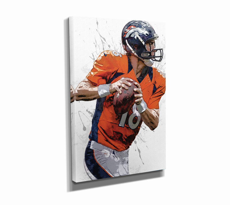 Peyton Manning Poster Denver Broncos Football Painting Hand Made Posters Canvas Print Kids Wall Art Man Cave Gift Home Decor