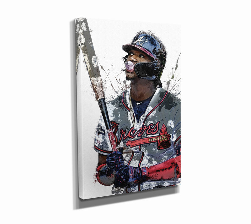 Ronald Acuna Jr. Poster Atlanta Braves Baseball Hand Made Posters Canvas Print Kids Wall Art Home Man Cave Gift Decor