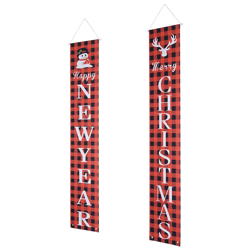 DIY Merry Christmas Sign Porch Door Hanging 72"H Set of 2