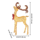 Yescom 3.6ft Outdoor Lighted Reindeer Decorations 1-piece(Buck)