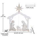 Yescom Pre-Lit Nativity Scene Xmas Decoration Holy Family 4ft 108 LEDs