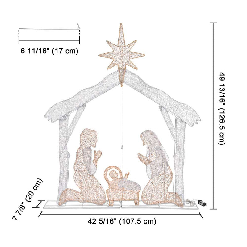 DIY 4ft Chasing Light Up Nativity for Yard Outdoor Christmas