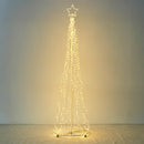 Yescom 9' Outdoor Christmas Tree Prelit Lightshow Solar Powered