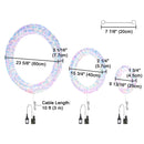 Yescom 3-Set Outdoor Prelit Christmas Wreaths Frontgate Windows