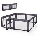 Baby Playpen,Large Play Pen for Babies and Toddlers with Door 79x71 Inch, Adjustable Playpen Non-Slip Suction Cups Base Safe and Sturdy, Indoor Outdoor Playard,Black by TinyTreasures Baby Boutique