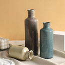 CUCUMI Ceramic Flower Vases Set of 3, Rustic Coastal Home Decor for Farmhouse Shelves, Ocean Beach Style, Mantle, Fireplace, Coffee Table, Shelf for Living Room by GreenHaven Gardens