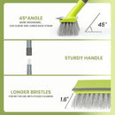 Floor Scrub Brush 2 in 1 Scrape and Stiff Bristle Deck Brush for Cleaning Concrete, Patio, Garage, Kitchen, Carpet and Bathroom 57" Long Handle by CozyNest Decor