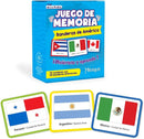 Menique Flags of The Americas Memory Matching Game – Spanish Edition – 70 Cards (35 Pairs) with Flags, Countries & Capitals – Educational Matching Game in Spanish for Kids and Adults by TinyTreasures Baby Boutique