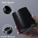 Matte Black Toothbrush Holders for Bathroom - 2Pcs Ceramic Tooth Brushing Holder Set, Toothpaste Holder, Reusable Toothbrush Mouthwash Cups, Space-Saving Design for Bathroom Countertop by CozyNest Decor
