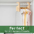 Wooden Baby Closet Dividers - 8 Pcs Double-Sided Design for Newborn Nursery Room Wardrobe Storage by Months Size - Perfect Toddler Clothes Organizer by TinyTreasures Baby Boutique