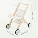 Wooden Baby Walker Doll Stroller, Baby Push Walker, Shopping Cart Learning Walk for Boys and Girls, Wood Push Toys for Toddler Learning to Walk by TinyTreasures Baby Boutique