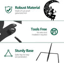Solar Angel Garden Outdoor Stake Holding Solar Lantern Outdoor Decor Metal Large Angel Sitting Moon Silhouette Stakes for Garden Lawn Patio or Courtyard by GreenHaven Gardens