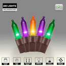 100LIGHTS Orange Purple and Green Extra-Bright with End Connectors Halloween Decorative Lights 5.98m UL Certified Mini String Light Set Waterproof for Halloween Home Garden Tree Party Patio by CozyNest Decor