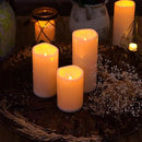 Homemory 4" x 8" Large Waterproof Outdoor Flameless Candles with Remote Control and Timer, Battery Operated Flickering LED Pillar Candles for Indoor Outdoor Lanterns, Porch, Long Lasting, Set of 4 by CozyNest Decor