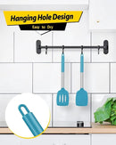 Pack of 2 Silicone Solid Turner, Non Stick Slotted Kitchen Spatulas, High Heat Resistant BPA Free Cooking Utensils, Ideal Cookware for Fish, Eggs, Pancakes(Blue) by CozyNest Decor