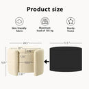 Furniliving Upholstered Button Tufted Round Ottoman, Ottoman with Storage, Teddy Footrest Stool, Removable Lid Convenient Footstools, Bedroom Ottomans with Storage for Vanity, Living Room, Beige by CozyNest Decor