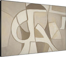 SIGNWIN 36"x46" Extra Large Framed Wall Art Neutral Abstract Geometric in Mid-Century Style, Retro-Inspired Design for Home Living Room Bedroom Decor (Frame Assembly Required) by CozyNest Decor