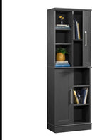 Sauder HomePlus Multi-Room Storage Cabinet with Adjustable Shelves and Door Positioning, Kitchen Laundry Bathroom Pantry Storage Cabinet, in Raven Oak Finish by CozyNest Decor