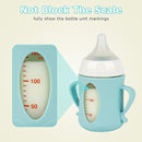 Silicone Sleeves for Pigeon Baby Bottles 5.4oz,Anti Breakage Glass Baby Bottle Holder with Handles 2 Pack by TinyTreasures Baby Boutique