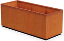 Corten Steel Planter Rectangle Outdoor Metal Garden Box Heavy Duty | Made in USA | Fully Assembled by GreenHaven Gardens