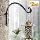 Hanging Plant Brackets Outdoor: 12-Inch Hanging Plant Hangers Wall Hooks - Wall Mount Brackets for Bird Feeder Flower Baskets Black by GreenHaven Gardens