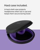 Belkin SoundForm Mini - Wireless Bluetooth Kids Headphones, 30H Battery, 85dB Safe Volume Limit, Built-in Microphone - Toddler On-Ear Earphones for iPhone, iPad - Ideal for School - Purple w/Case by TinyTreasures Baby Boutique