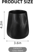 Marble Black Toothbrush Holder for Bathroom - Ceramic Tooth Brushing Holders, Toothbrush Cup, Toothpaste Organizer for Bathroom Countertop, Makeup Brush Holder, Pen Holder for Home Desktop Storage by CozyNest Decor