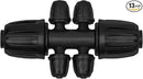 13 Pcs Drip Irrigation Fittings for 1/2 Inch Tubing (1/2" ID x 0.65" OD) to 1/4 Inch Irrigation Tubing, Locked Barbed 1/2" to 1/4" Reducing Tee Connector Drip Line Parts by GreenHaven Gardens