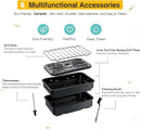 Indoor Grill and Air Fryer Combo with Ceramic Accessories, 7-IN-1 Digital Display, 5.2 QT Electric Smokeless, 500°F Max, Large View Window, Roast, Bake & Dehydrate, Adjustable Temps, Easy Clean by CozyNest Decor