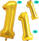 GOER Gold Foil Balloons Number 1,Huge Number Balloons for 1st 11st Birthday Party Supplies Anniversary Decorations(3 pcs,42 inch,32 inch,16inch) by TinyTreasures Baby Boutique
