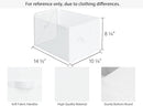 StorageWorks Storage Baskets for Shelves, Foldable Fabric Closet Storage Bins with Handles, Fabric Storage Bins Clothes Organizer, White, 3-Pack, Large by TinyTreasures Baby Boutique