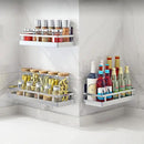 19.69Inch Spice Rack Organizer, SUS304 Stainless Steel Wall Mount Spice Rack Storage Basket, Kitchen Racks, Nail-Free Installation by CozyNest Decor