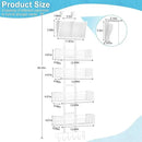 Adjustable Over The Door Organizer, Hanging Door Storage with PVC Pocket and 4 Metal Baskets Wall Mount, Closet Door Organizer Behind Door Rack for Bathroom Bedroom Closet, White by CozyNest Decor