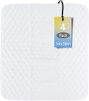 Waterproof Reusable Incontinence Bed Pads Washable Incontinence Underpads 8 Cups Absorbency,Mattress Protector for Adults, Kids and Pets(34”x 36” inch 4 Pack) by TinyTreasures Baby Boutique