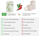 Green Leaves Flameless Candles Battery Operated Candles Set of 4 with 18-Key Remote Control Timer Dancing Flame Pillar Candles for Home Beach Hotel by GreenHaven Gardens