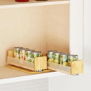 SpaceAid Bamboo Pull Out Spice Rack Organizer for Cabinet, Heavy Duty Slide Out Seasoning Kitchen Pantry Sliding Vertical Organization, 7.3" Wide, 2 Drawers(3" Wide), 1-Tier, Natural by CozyNest Decor