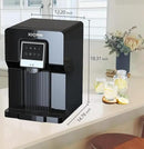 Countertop Bottleless Water Cooler Dispenser and Ice Maker with Water Line 17 lbs Daily Capacity Black(NO HOT Water/NO Filters) by CozyNest Decor
