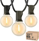 RTTY Outdoor String Lights 50 FT Globe LED Patio Lights with G40 Plastic Bulbs,Waterproof Shatterproof Dimmable Connectable Hanging for Backyard Porch Balcony Party Cafe Deck Decor by GreenHaven Gardens