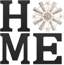 Farmhouse Home Signs with Windmill Clock Wall Decor Rustic Home Letters Wall Art for Living Room Kitchen Entryway Dining Room Bedroom (black) by CozyNest Decor