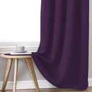 ChrisDowa 100% Blackout Curtains for Bedroom with Black Liner, 2 Thick Layers Total Blackout Thermal Insulated Grommet Long Window Curtains 2 Panels Set (Royal Purple, 52 x 95 Inch) by TinyTreasures Baby Boutique