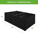 Best Choice Products 8x4x2ft Outdoor Metal Raised Garden Bed, Deep Root Planter Box for Vegetables, Flowers, Herbs, and Succulents w/ 478 Gallon Capacity - Black by GreenHaven Gardens