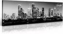 DJSYLIFE Houston Skyline Canvas Wall Art Decor Black & White City Pictures Painting Texas Cityscape Photo Print Artwork for Office Bedroom Living Room Walls Decoration Ready to Hang 13.8"x47.3" by CozyNest Decor