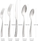 Silverware 45-Piece Silver Hammered Flatware Set with Serving Utensils Stainless Steel Thick Handle Mirror Polished Cutlery Set for Wedding Hotel Restaurant, Service for 8 by CozyNest Decor