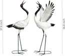 chisheen Crane Garden Statues Outdoor Metal Heron Yard Art Crane for Garden Sculptures Patio Lawn Ornaments,Set of 2 by GreenHaven Gardens