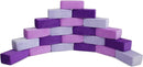 The Original Premium Plush Building Block for Kids - Certified Safe Foam Blocks in Luxuriously Soft Fabric Covers - Set of 24 (Grape) by TinyTreasures Baby Boutique