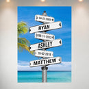 Personalized Family Street Sign Multi-Name Canvas Or Poster Wall Art, Street Sign Customized With Name, Best Gifts For Parents, Grandparents From Kids Daughter Son, Christmas Gift For Family