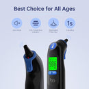 Ear Thermometer, Highly Accurate Ear Thermometer for Kids, Adults and Babies, 30 Memory Recall, 1s Result and 3-Color Fever Alert, with 24 Disposable Probe Covers, Blue by TinyTreasures Baby Boutique