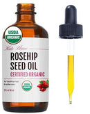 Kate Blanc Cosmetics Rosehip Oil for Face & Softer Glowing Skin (1oz, Organic, Pure, Cold Pressed) Rosehip Seed Face Oil for Facial & Gua Sha Massage by CozyNest Decor